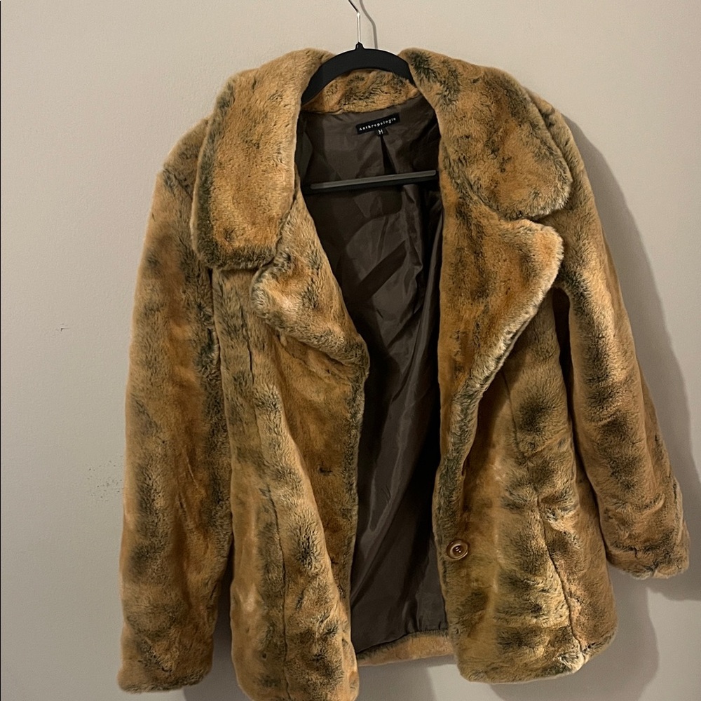 Anthropologie Tan Teddy Jacket